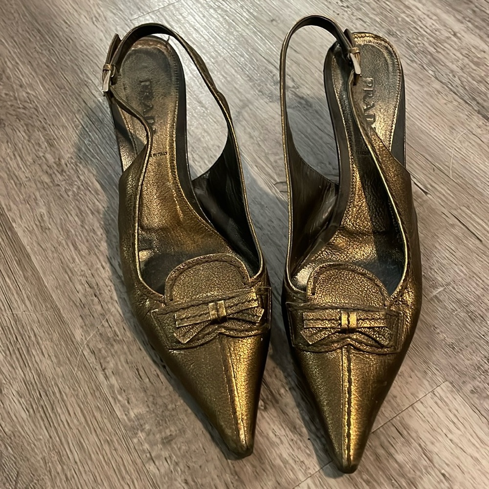 Prada Slingback Pointed Toe Shoes